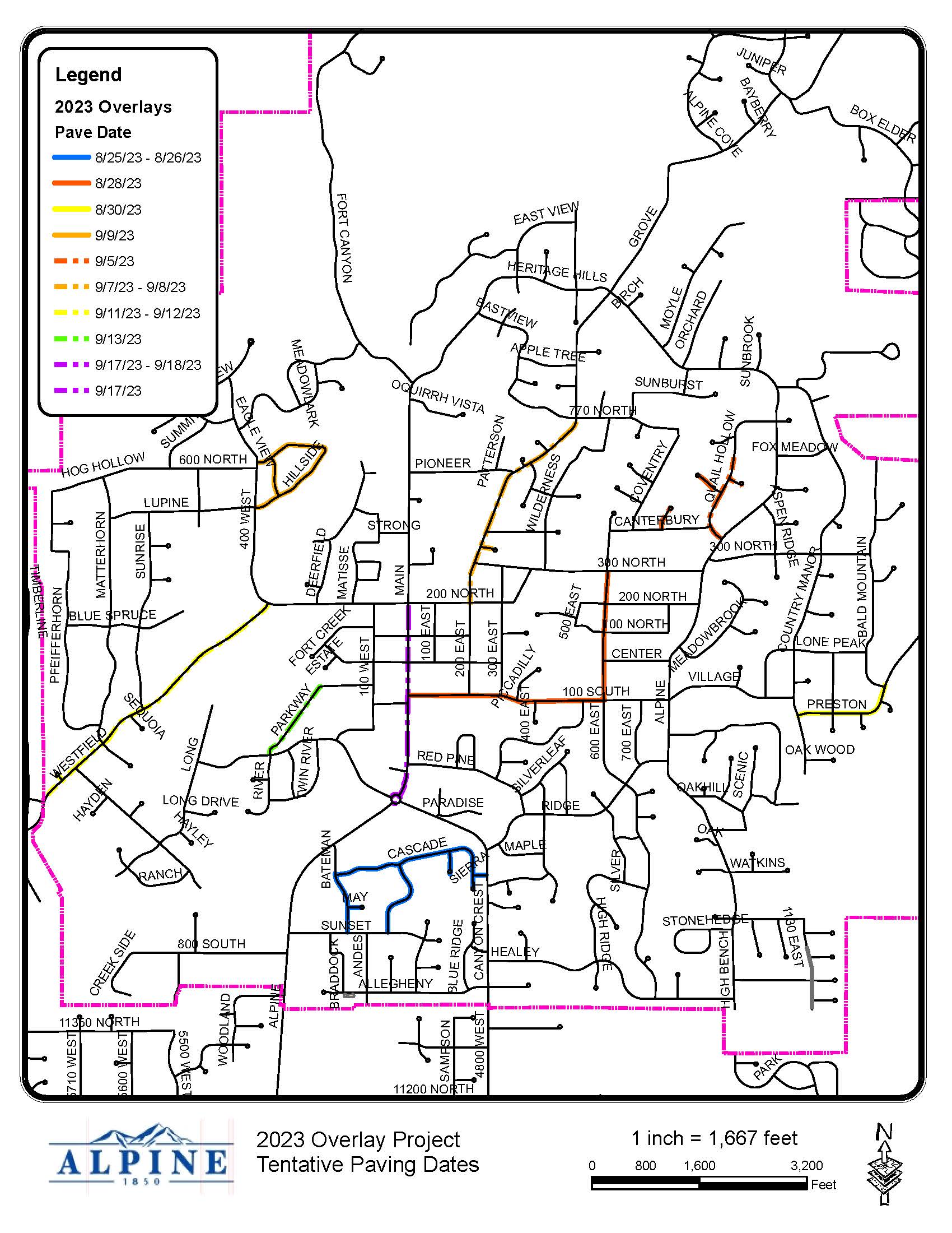 2023 Overlay Map - notice info paving