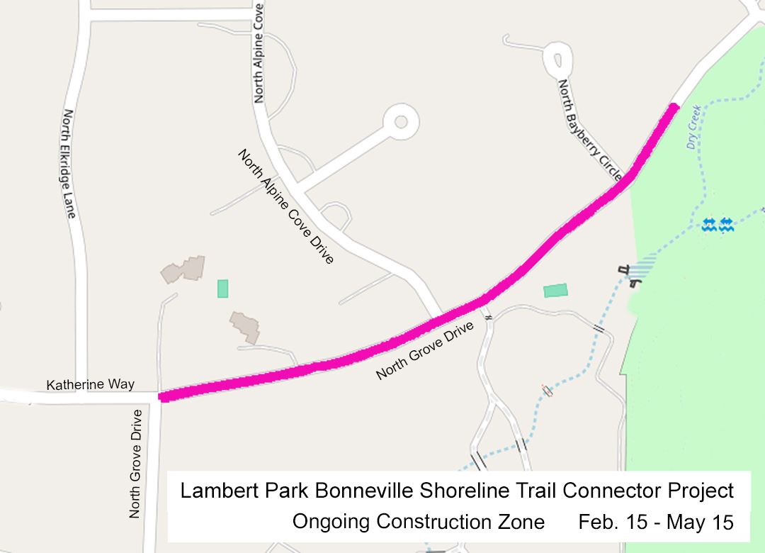 Lambert Park Bonneville Shoreline Trail Connector Project Map